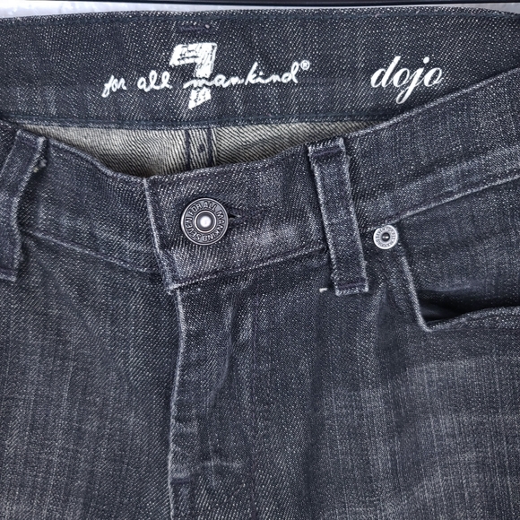 7 For All Mankind Dojo Jeans Crystal Chain Black - Picture 4 of 13